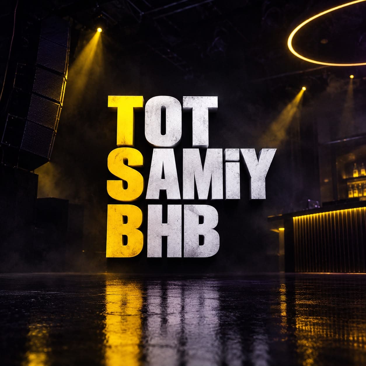 TOT SAMiY BHB — сары жарықтағы клуб интерьері
